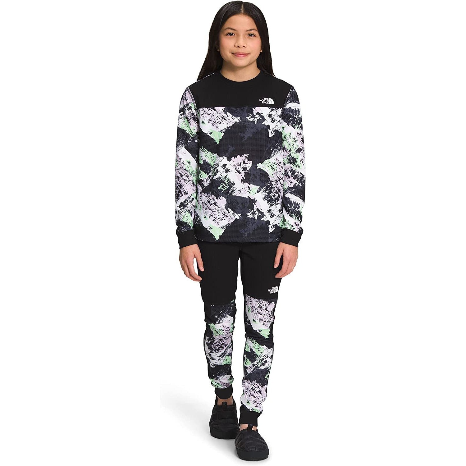 The North Face Kids' Printed Waffle Baselayer Set