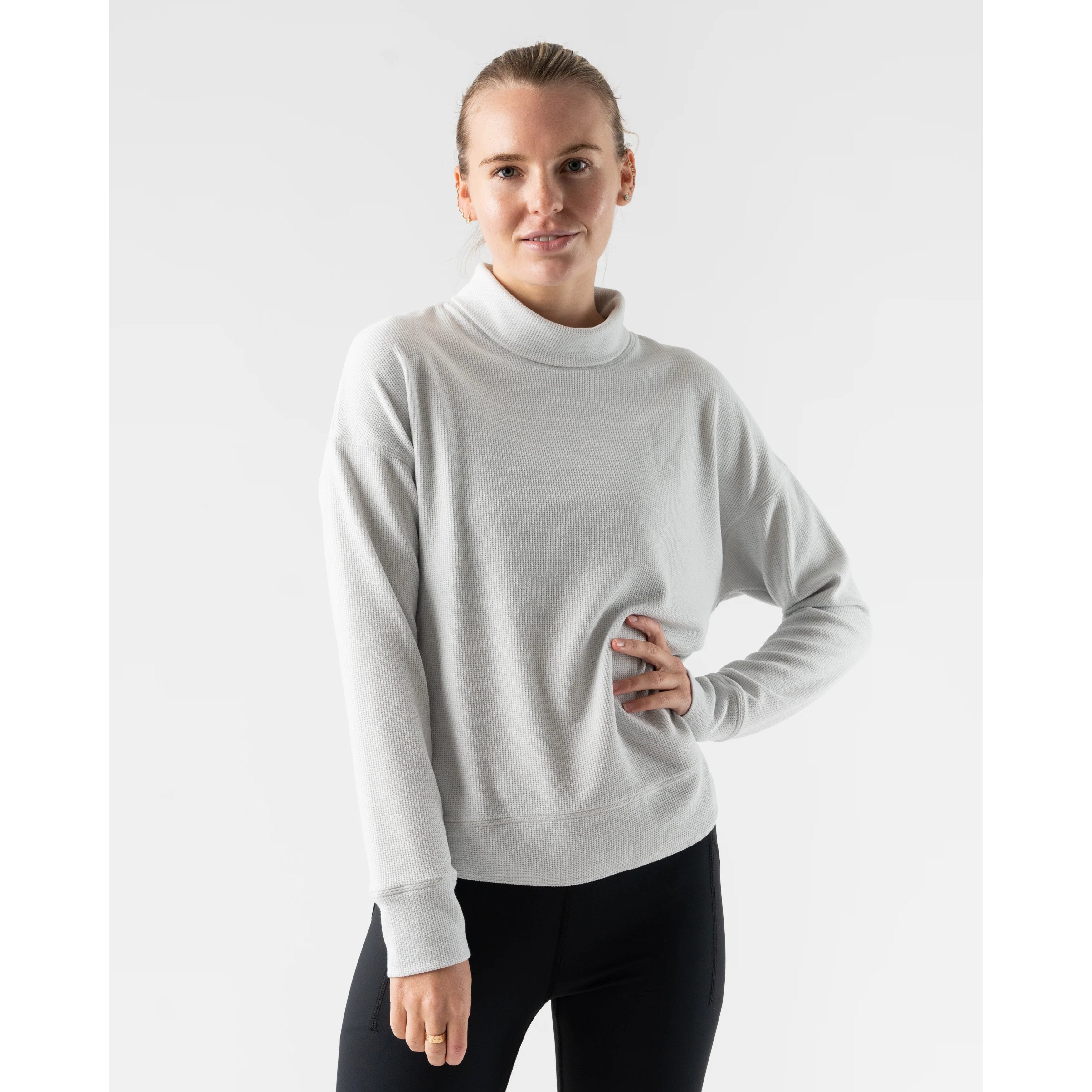 rabbit Women's Mock Neck Waffle