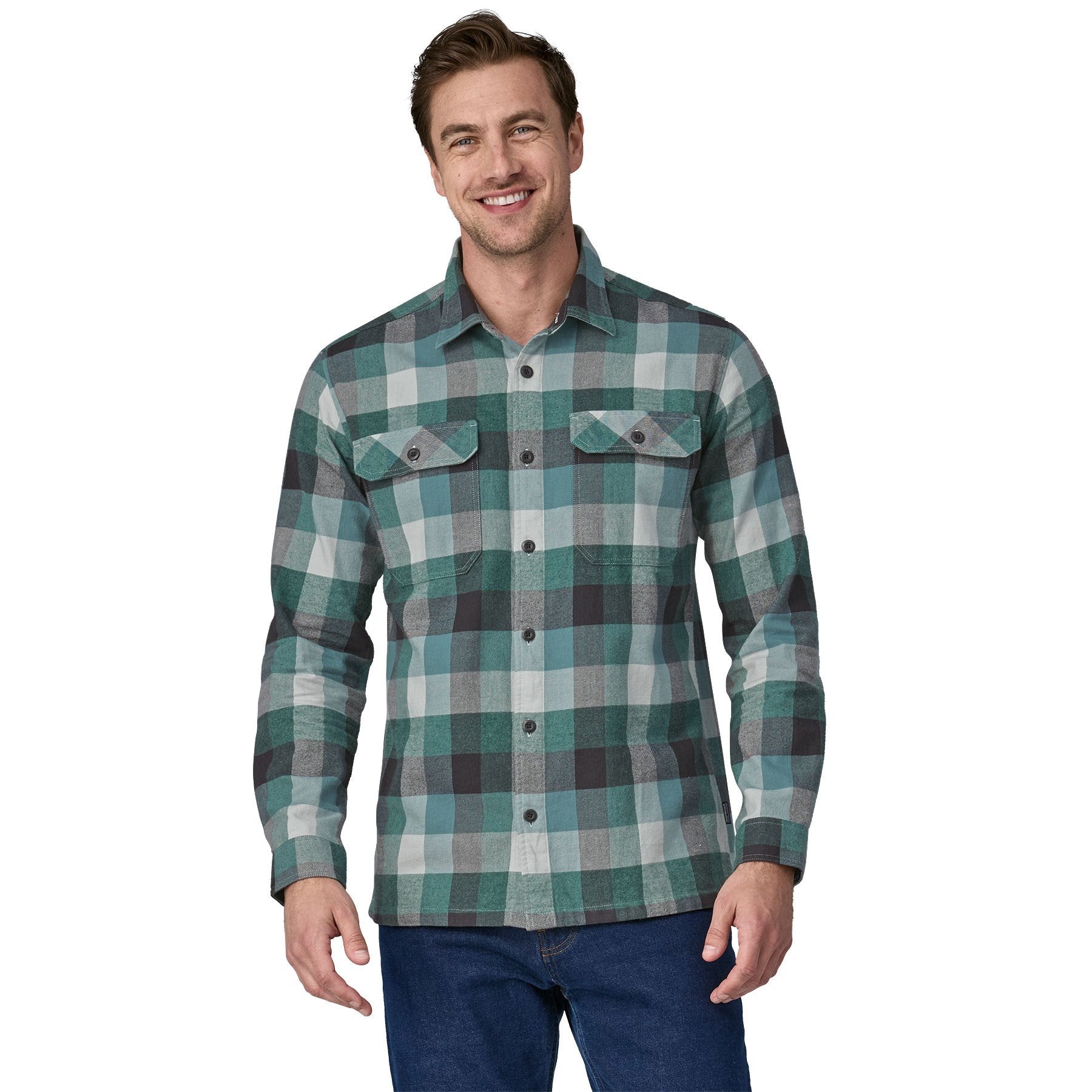 Patagonia Men's Long-Sleeved Organic Cotton Midweight Fjord Flannel Shirt