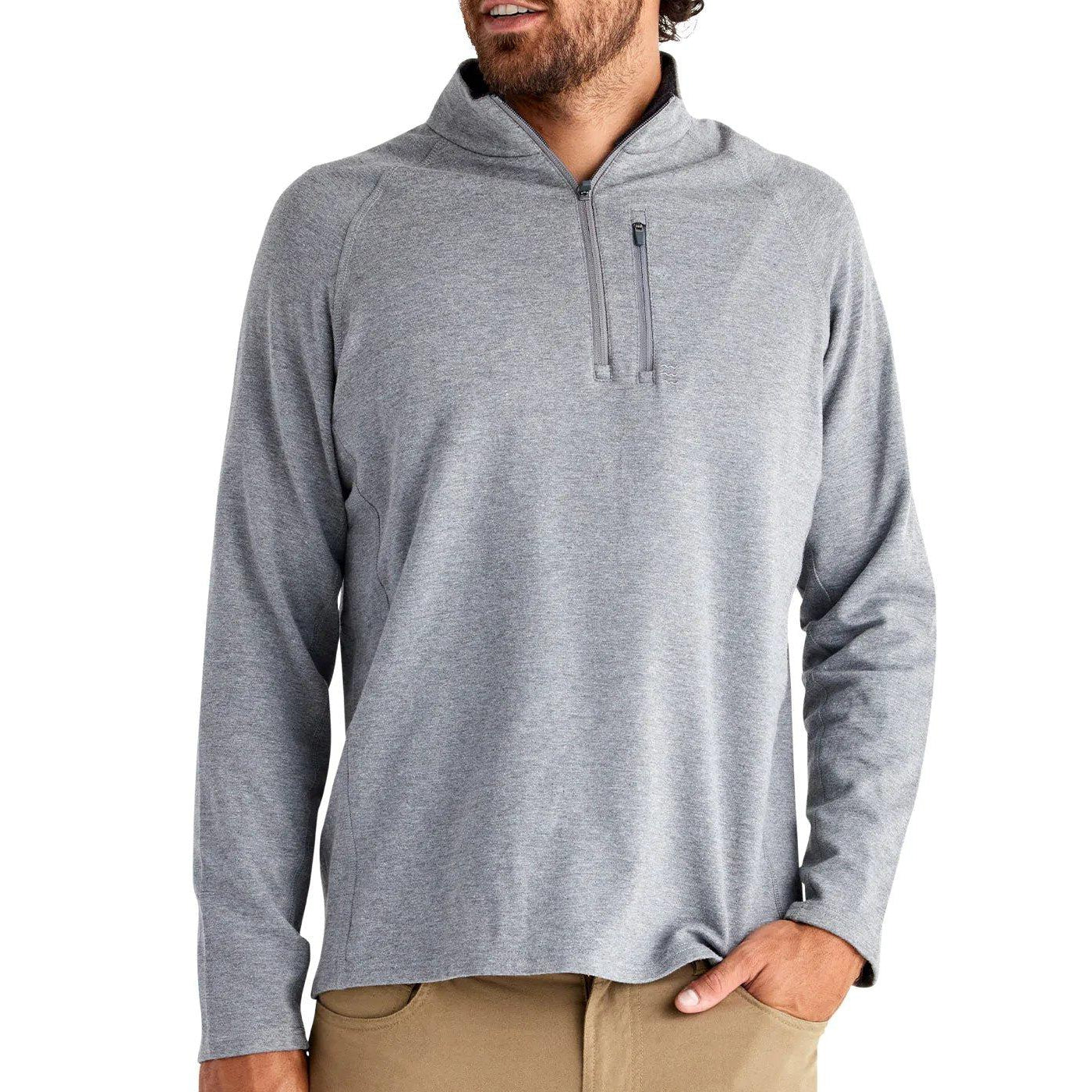 Free Fly Men's Bamboo Heritage Fleece Quarter Zip